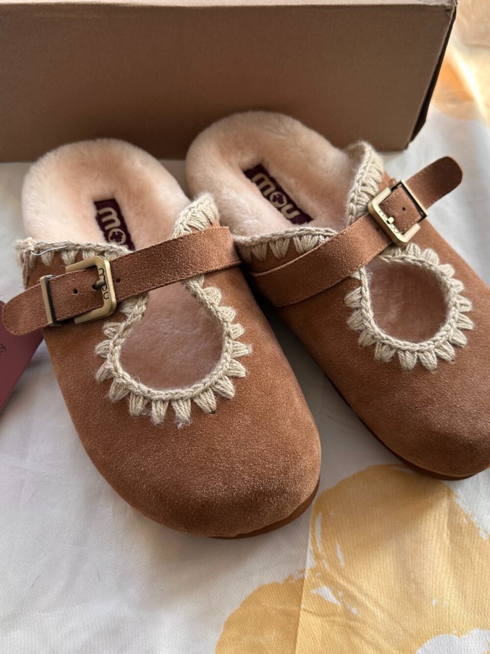 Mou Mary Jane Wool Slippers